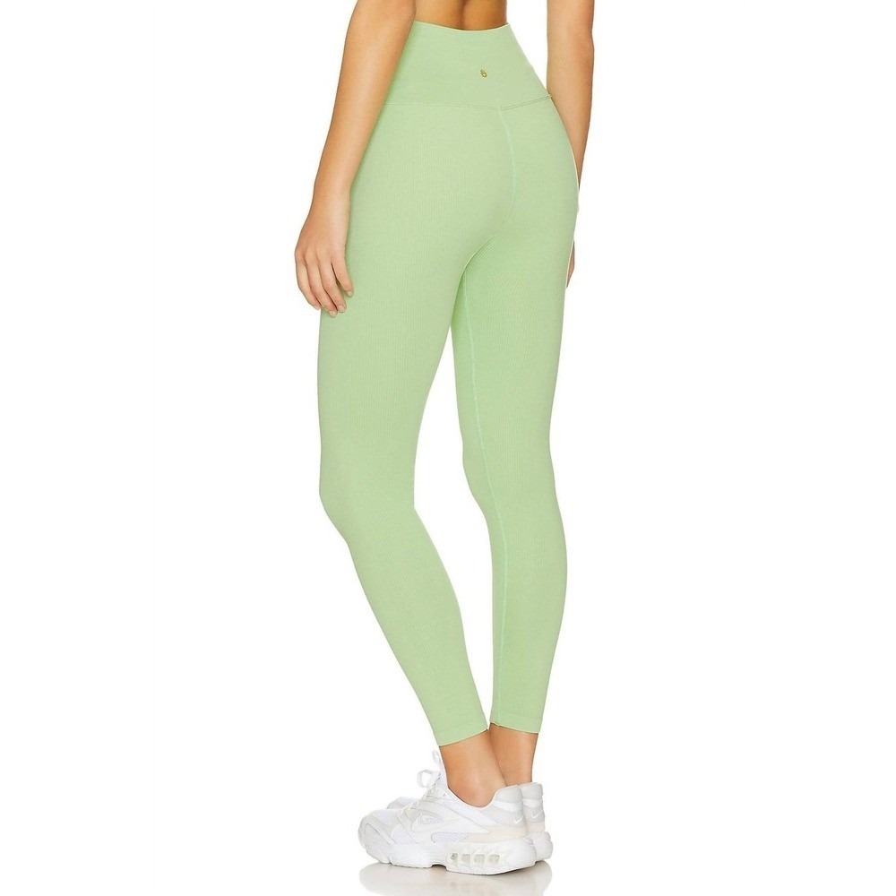 Spiritual Gangster Leggings Womens M/L Love Sculpt Ribbed Light Green High Rise